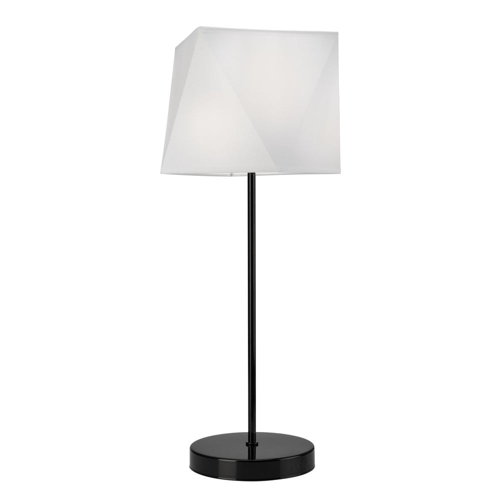 Fehér asztali lámpa textil búrával (magasság 52