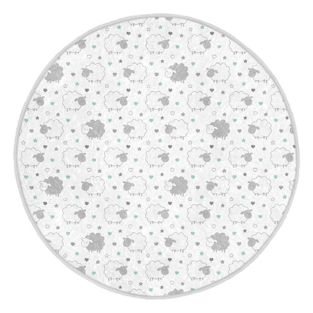 Fehér-világosszürke gyerek szőnyeg ø 80 cm Comfort – Mila Home