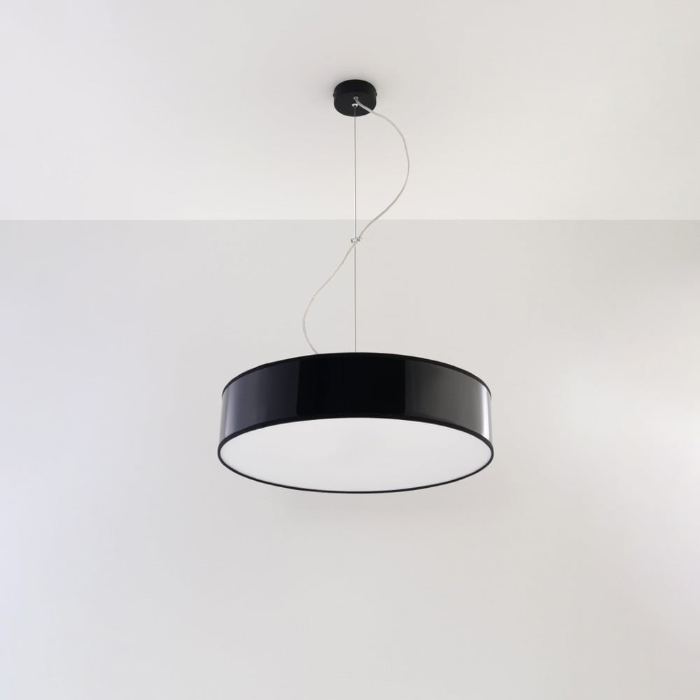 Fekete függőlámpa ø 45 cm Atis – Nice Lamps