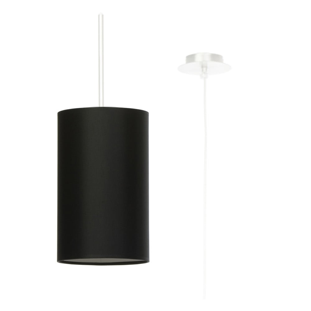Fekete függőlámpa textil búrával ø 15 cm Volta – Nice Lamps