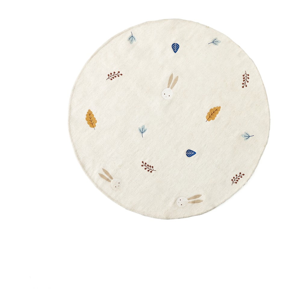 Krémszínű gyapjú gyerek szőnyeg ø 120 cm Yanil – Kave Home