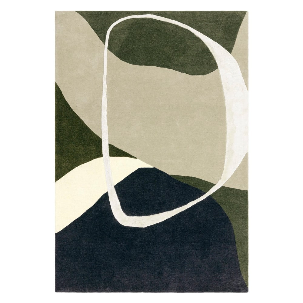 Zöld kézi szövésű gyapjú szőnyeg 160x230 cm Matrix – Asiatic Carpets