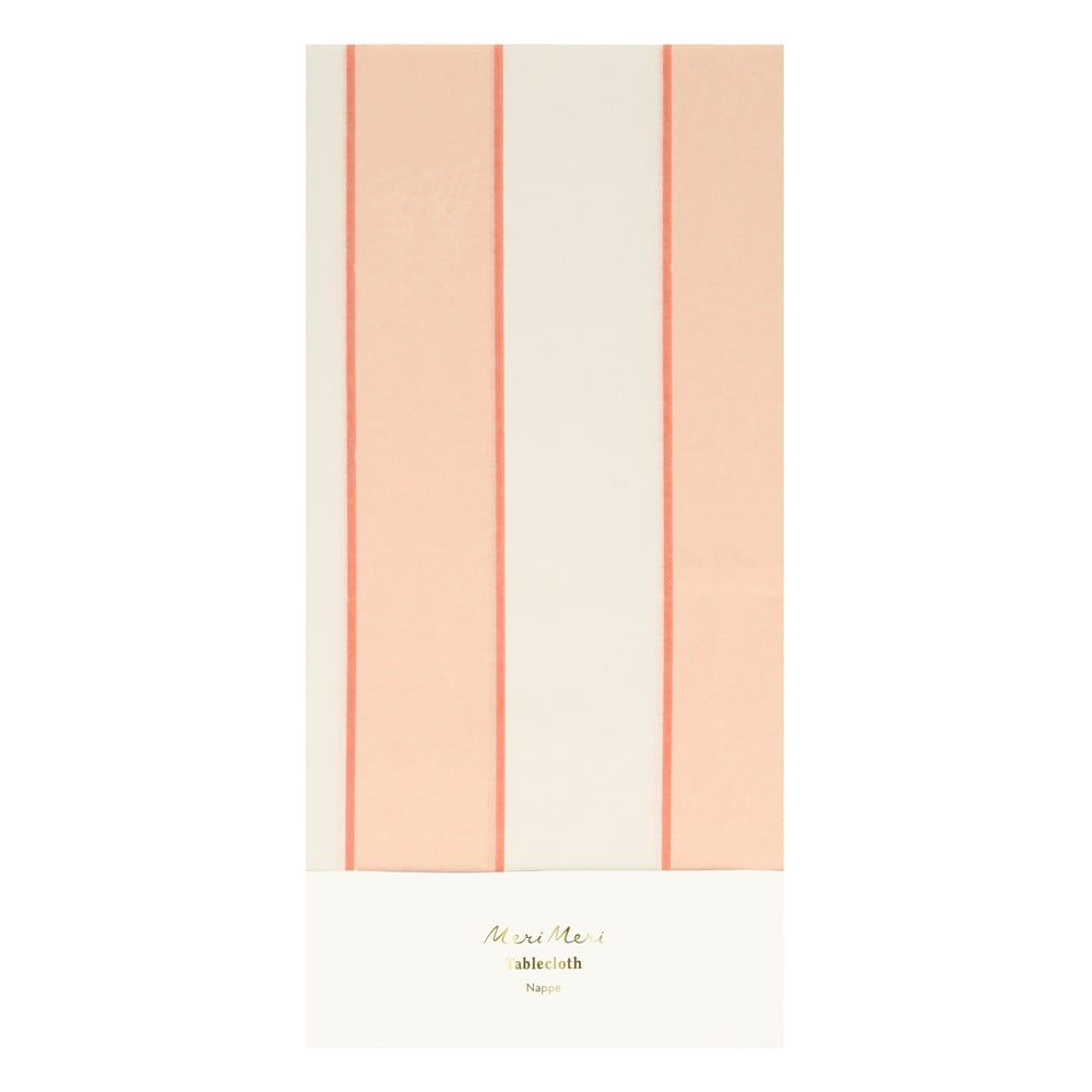 Asztalterítő 137x259 cm Peach Stripe – Meri Meri