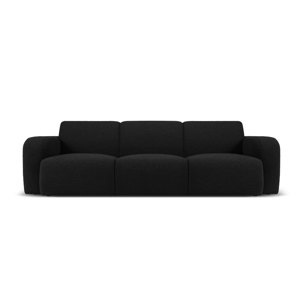 Fekete buklé kanapé 235 cm Molino – Micadoni Home