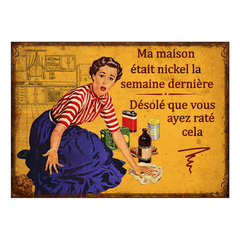 Fém falitábla 21x15 cm Maison Michel – Antic Line