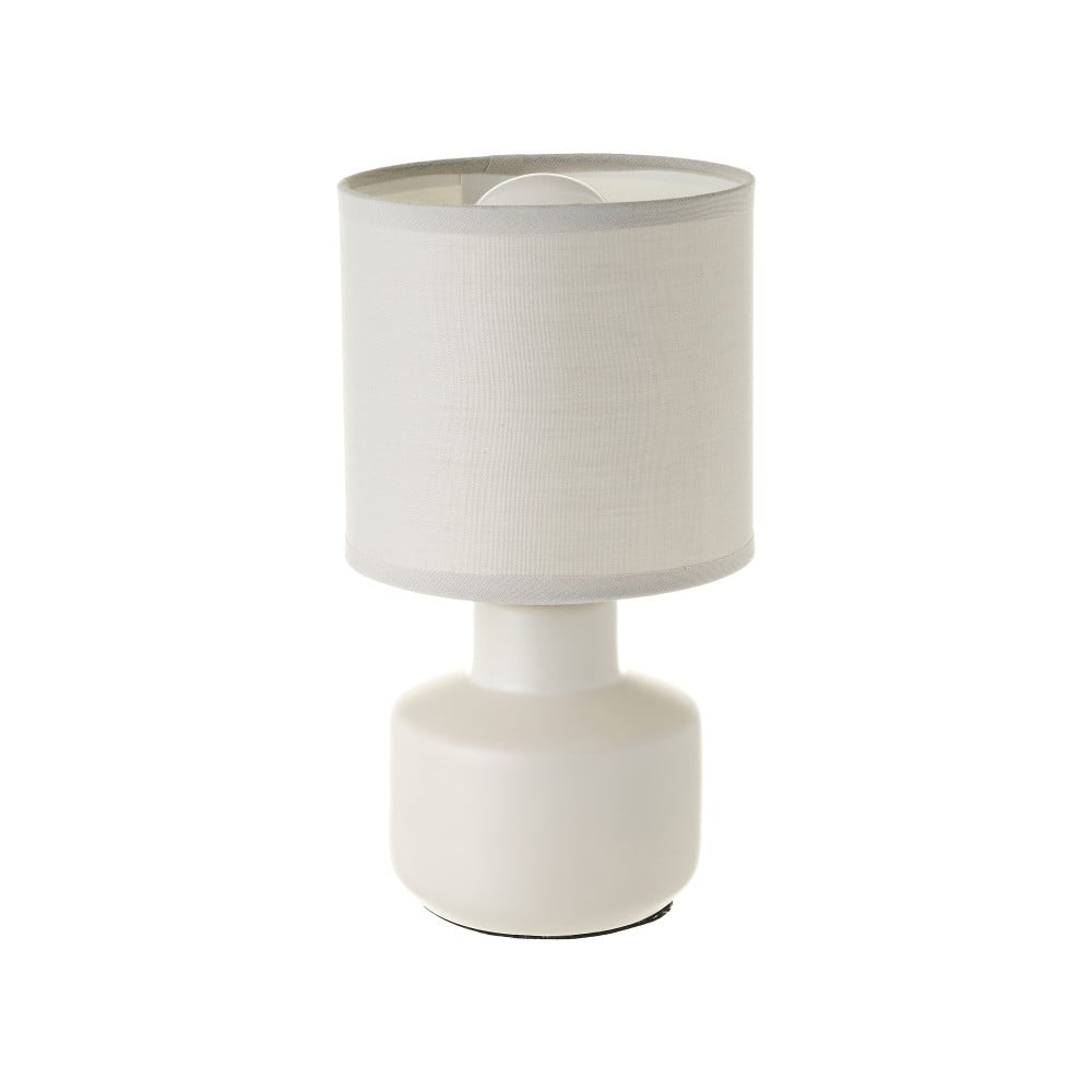 Krémszínű kerámia asztali lámpa textil búrával (magasság 22 cm) – Casa Selección