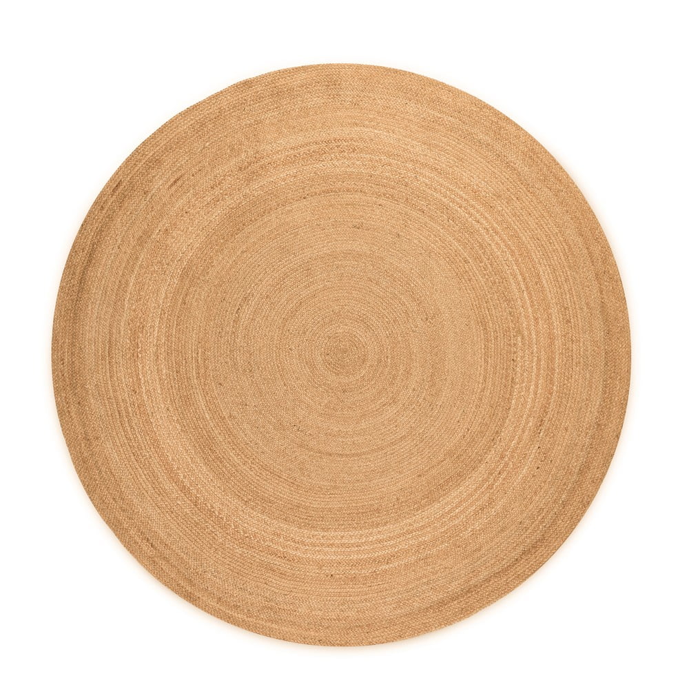 Natúr színű kétoldalas kerek juta  szőnyeg ø 200 cm Braided Gold – Hanse Home