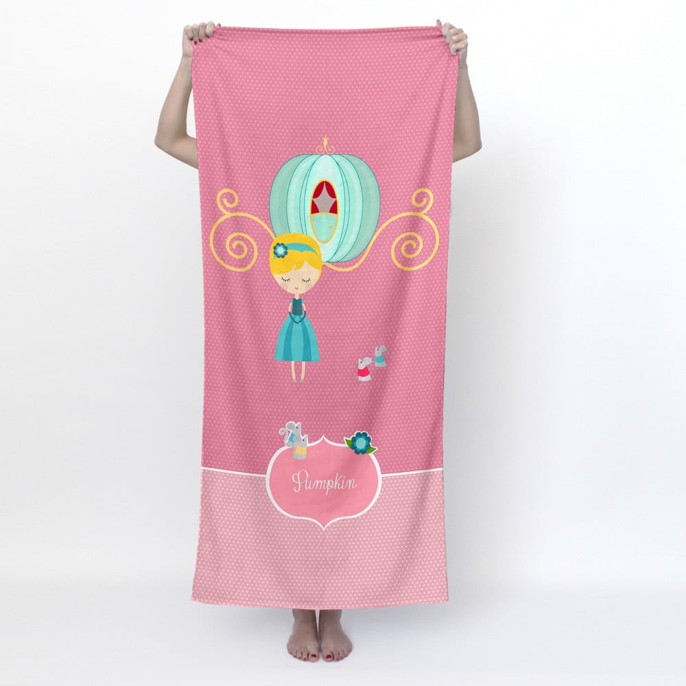 Rózsaszín gyerek fürdőlepedő 70x150 cm Pumpkin – Mr. Fox