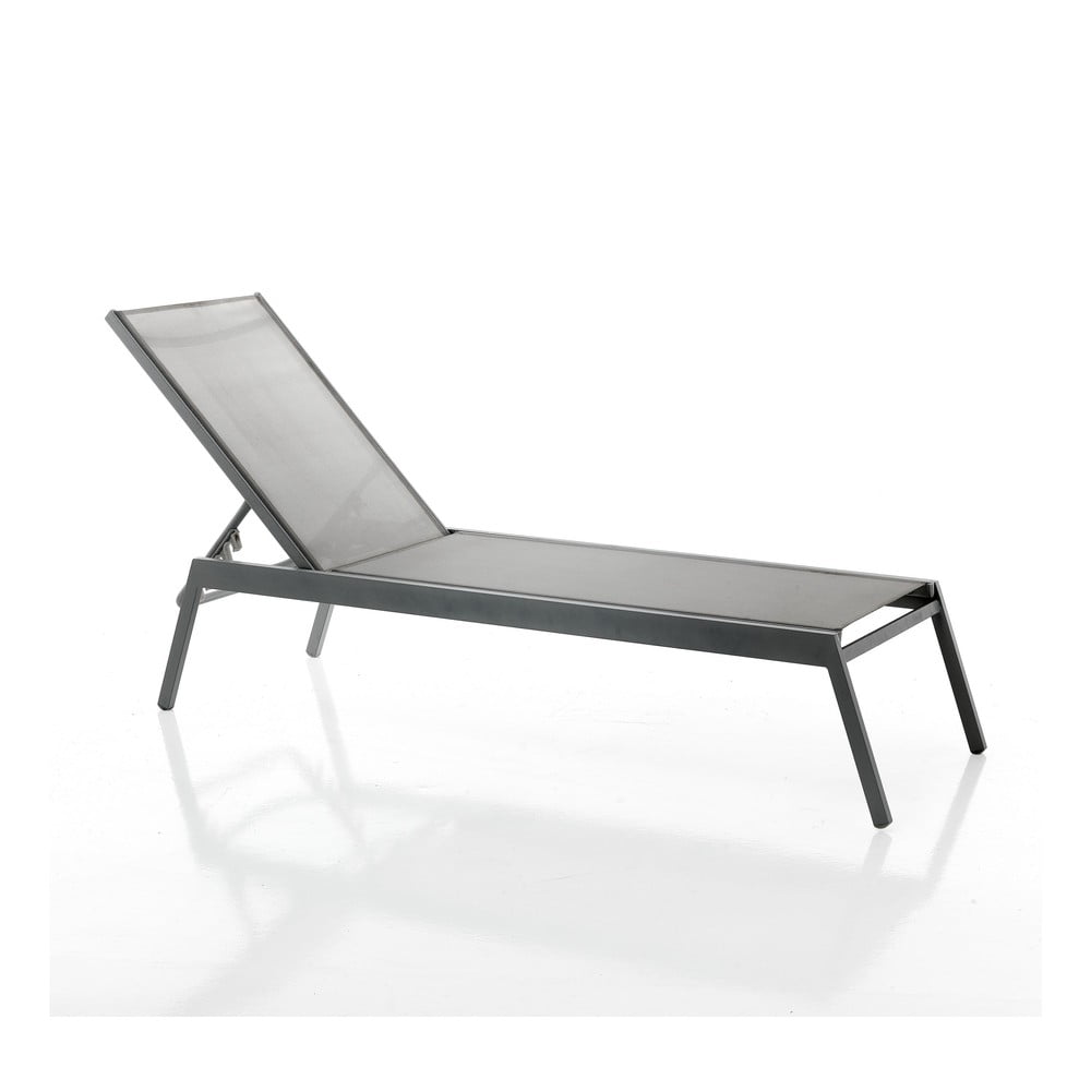 Szürke fém kerti napozóágy Milos – Tomasucci