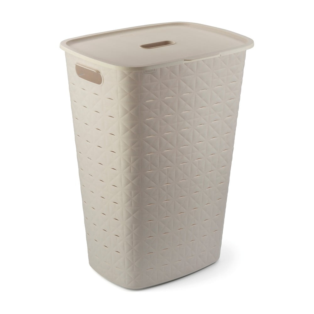 Krémszínű műanyag szennyeskosár 56 l Softex – Curver