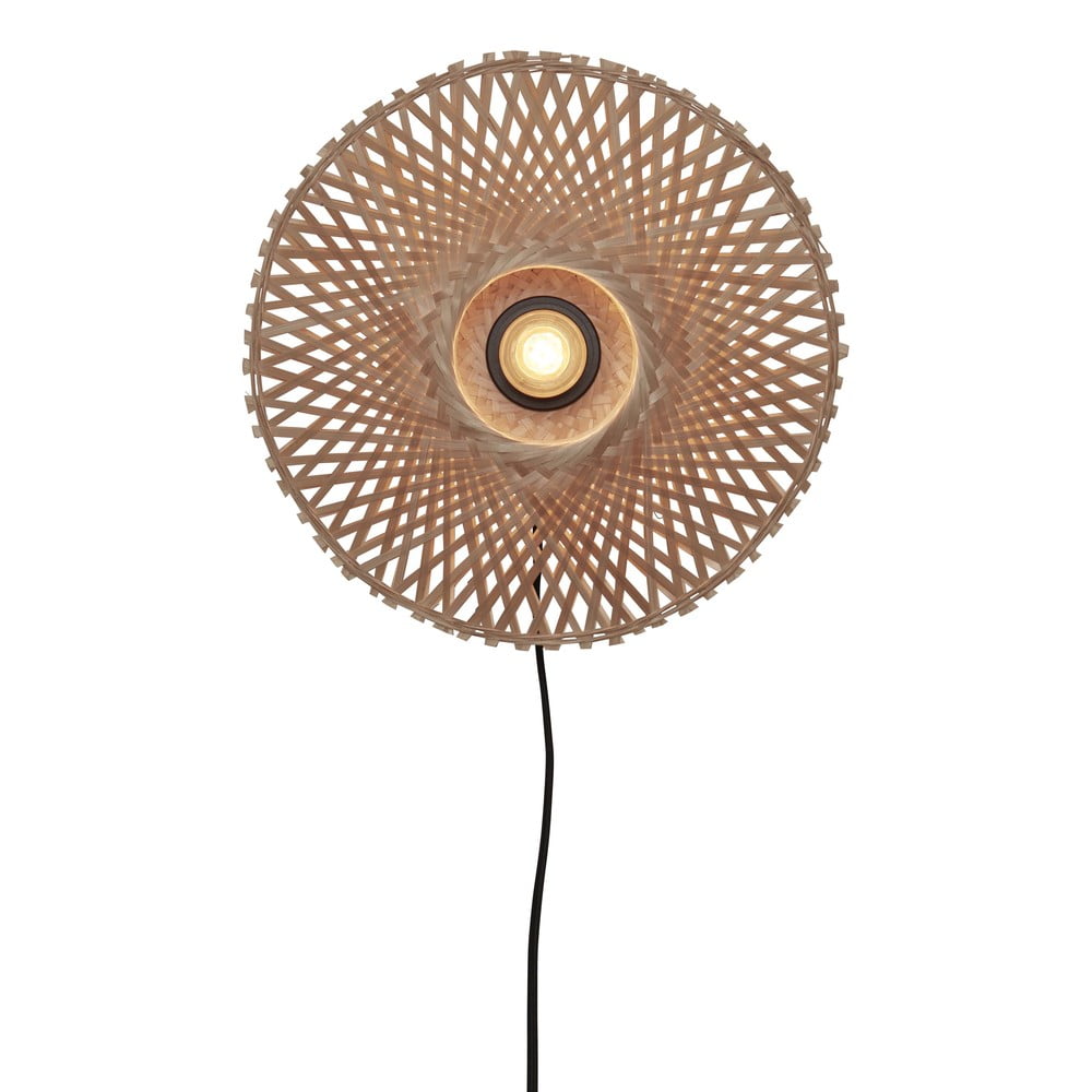 Natúr színű fali lámpa ø 30 cm Kalimantan – Good&Mojo