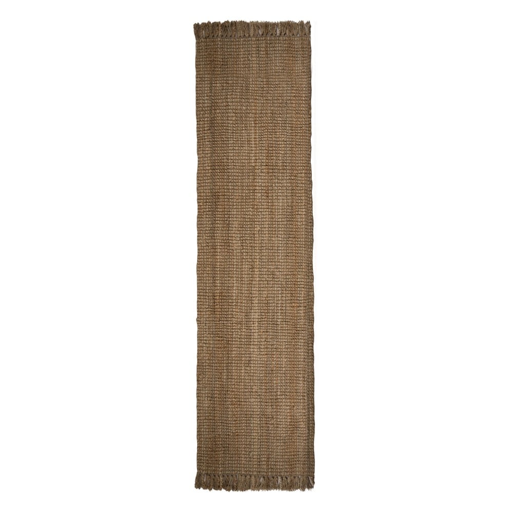 Natúr színű kézi szövésű juta futószőnyeg 60x150 cm Jute Boucle – Flair Rugs