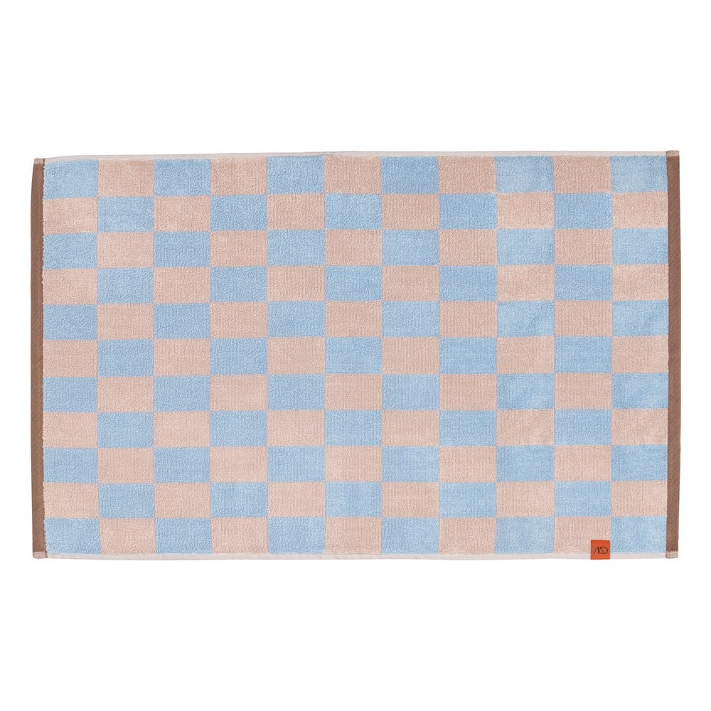 Kék-rózsaszín bio pamut fürdőszobai kilépő 50x80 cm Retro – Mette Ditmer Denmark