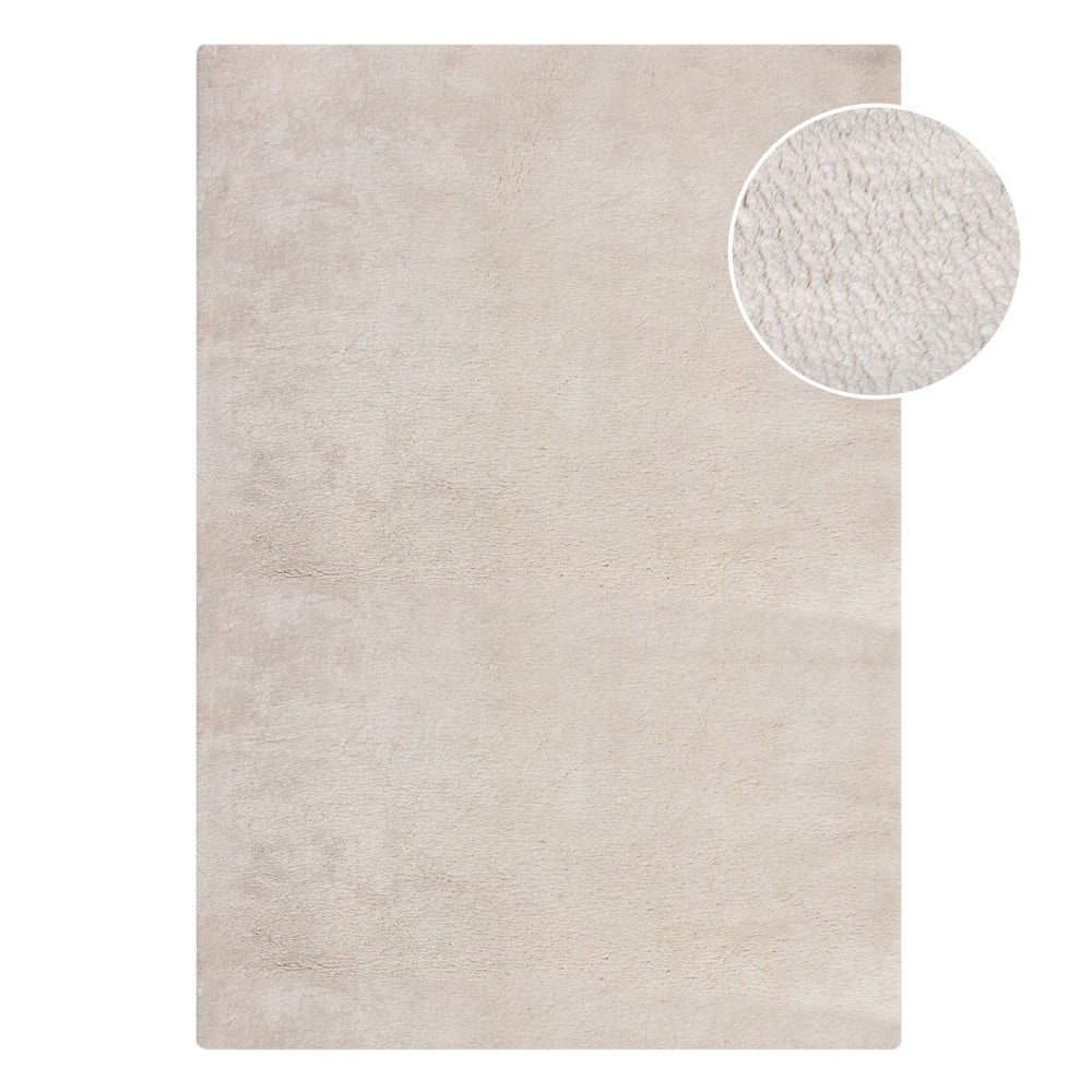 Krémszínű szintetikus szőrme szőnyeg 160x230 cm Faroe Wool Look Fur – Flair Rugs