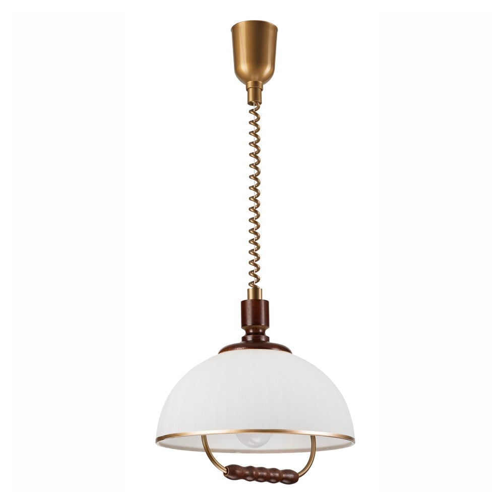 Barna függőlámpa üveg búrával ø 30 cm Ramona – LAMKUR