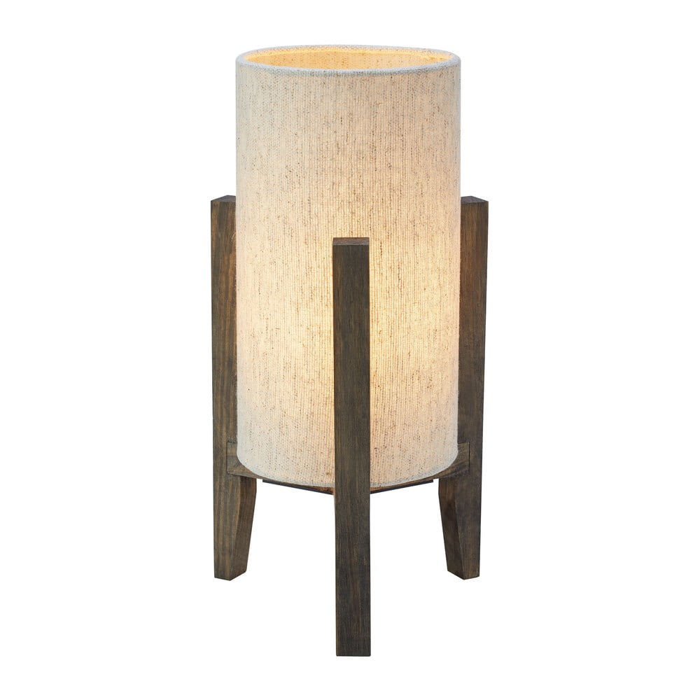 Bézs asztali lámpa textil búrával (magasság 33