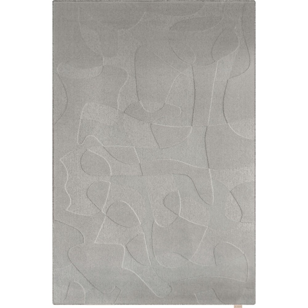 Szürke gyapjú szőnyeg 133x190 cm Morphic Botanica – Agnella