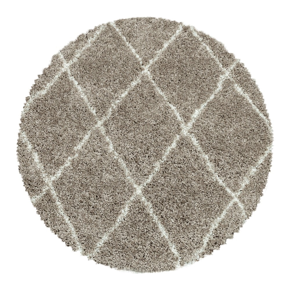 Világosbarna kerek szőnyeg ø 80 cm Alvor – Ayyildiz Carpets