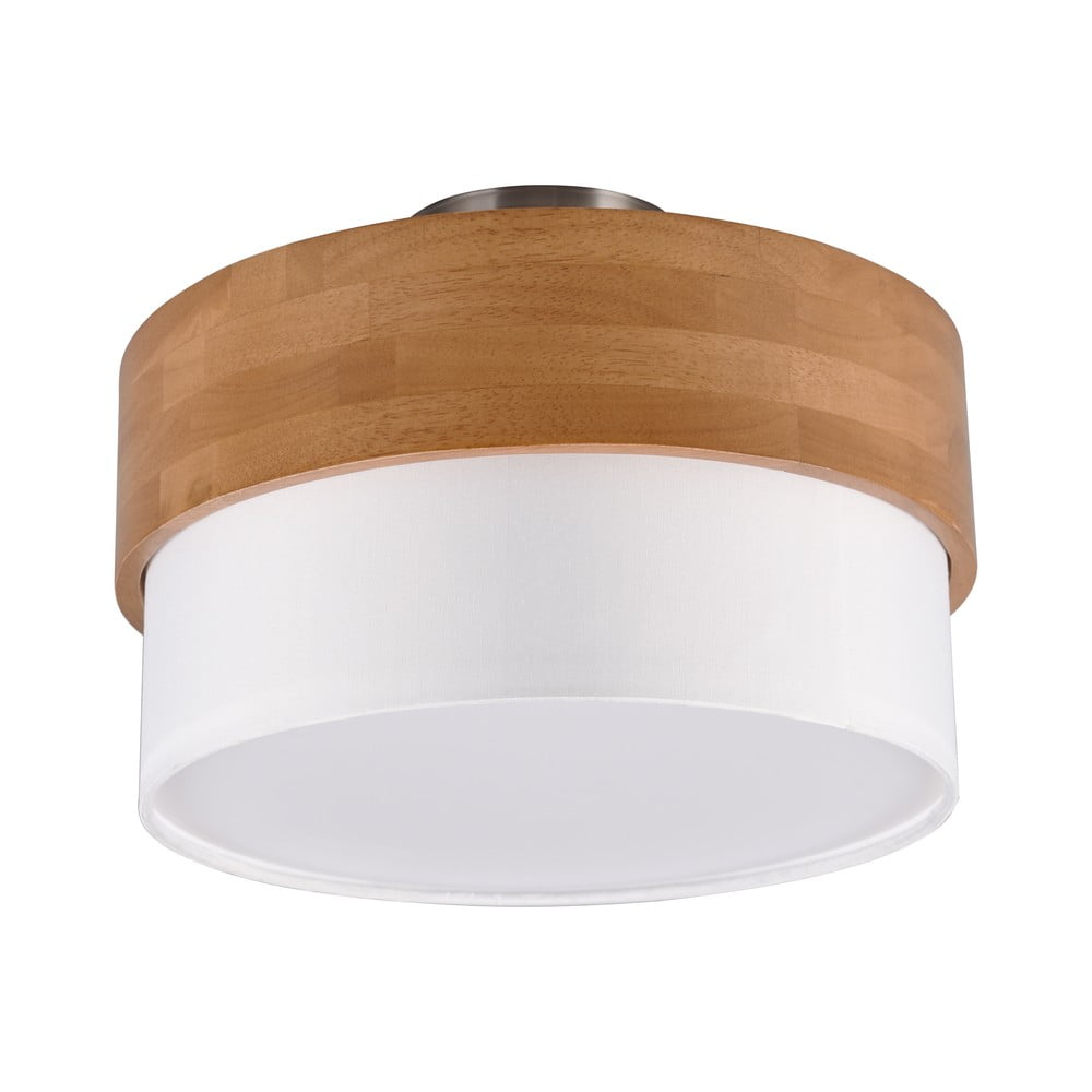 Fehér-natúr színű mennyezeti lámpa textil búrával Seasons – Trio