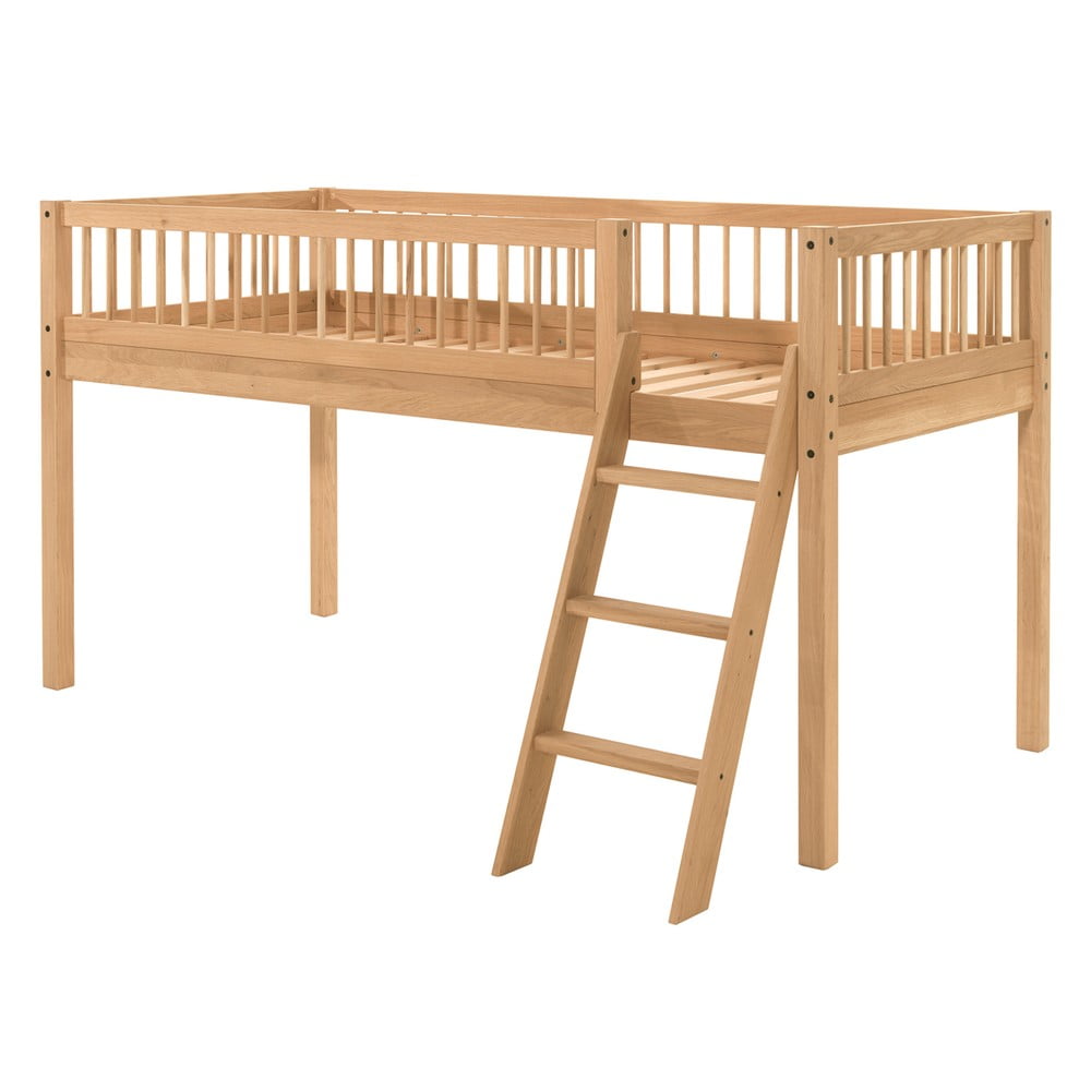 Natúr színű magasított tölgyfa gyerekágy 90x200 cm Forrest – Vipack