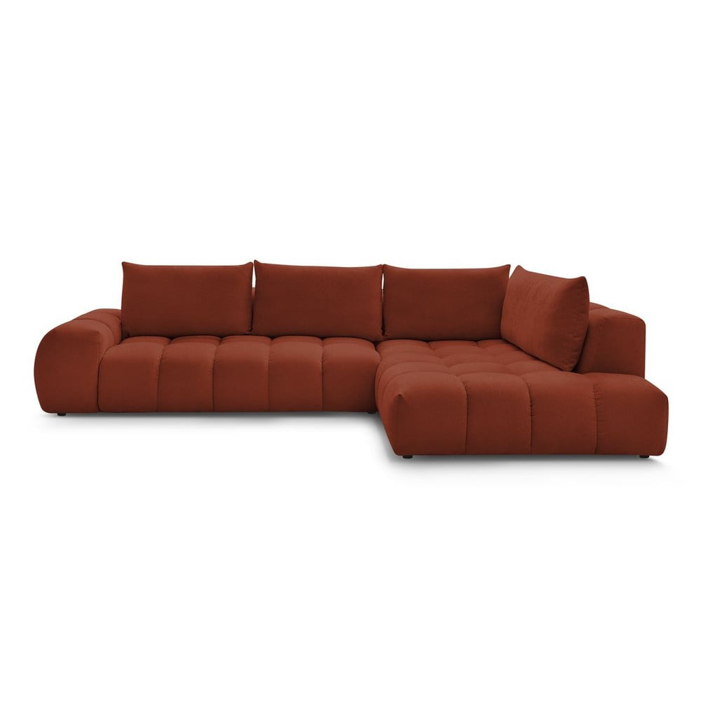 Téglavörös sarokkanapé (jobb oldali) Everest – Bobochic Paris