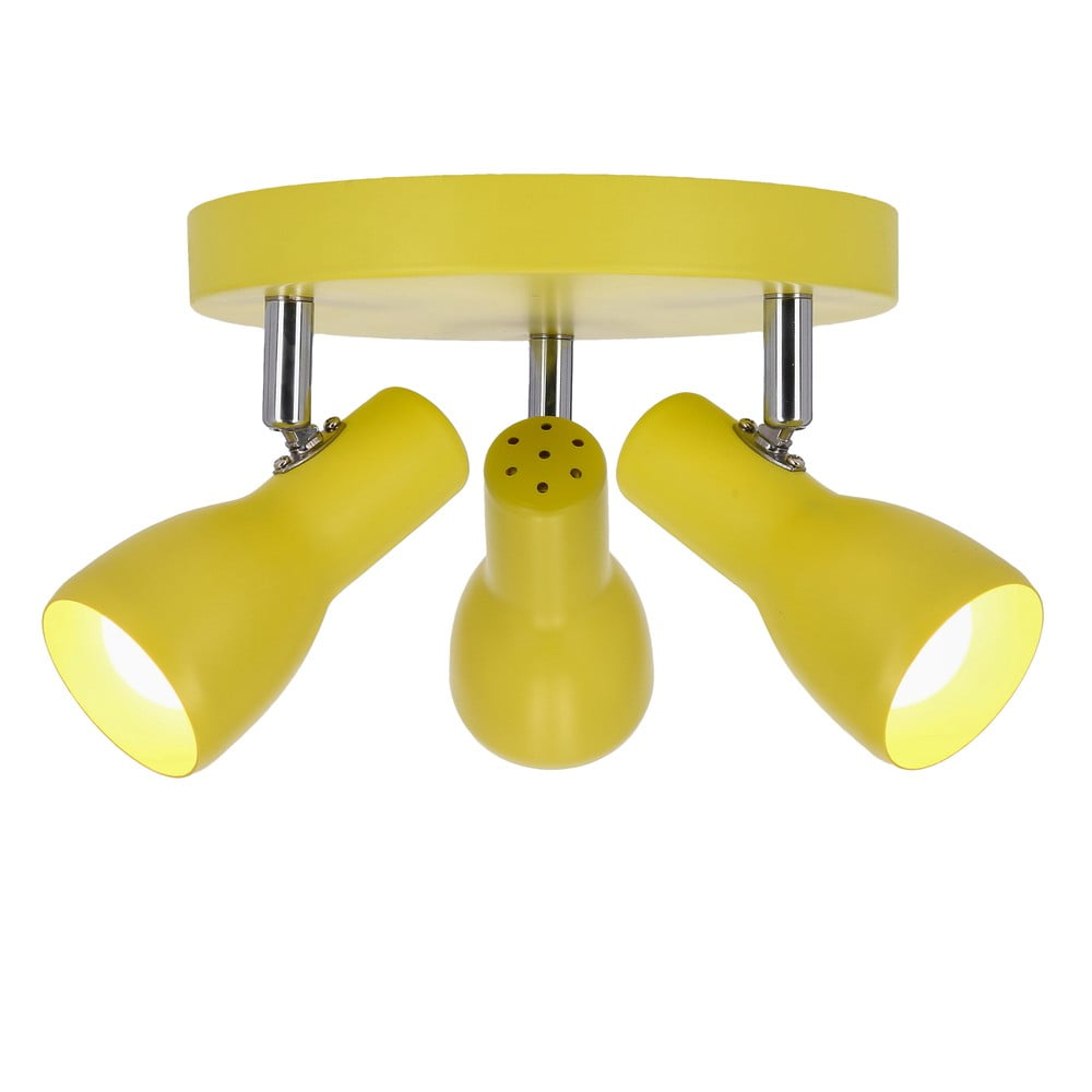 Mustársárga mennyezeti lámpa fém búrával 29x29 cm Picardo – Candellux Lighting