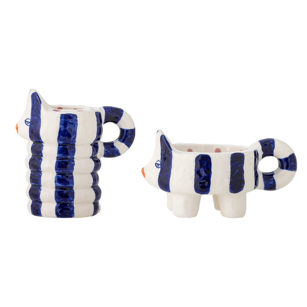 Agyagkerámia gyertyatartó készlet 2 db-os Caty – Bloomingville