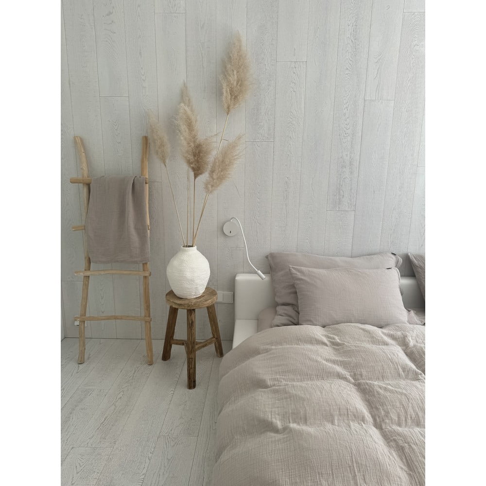 Bézs egyszemélyes muszlin ágyneműhuzat 140x200 cm Plain Muslin – Butter Kings