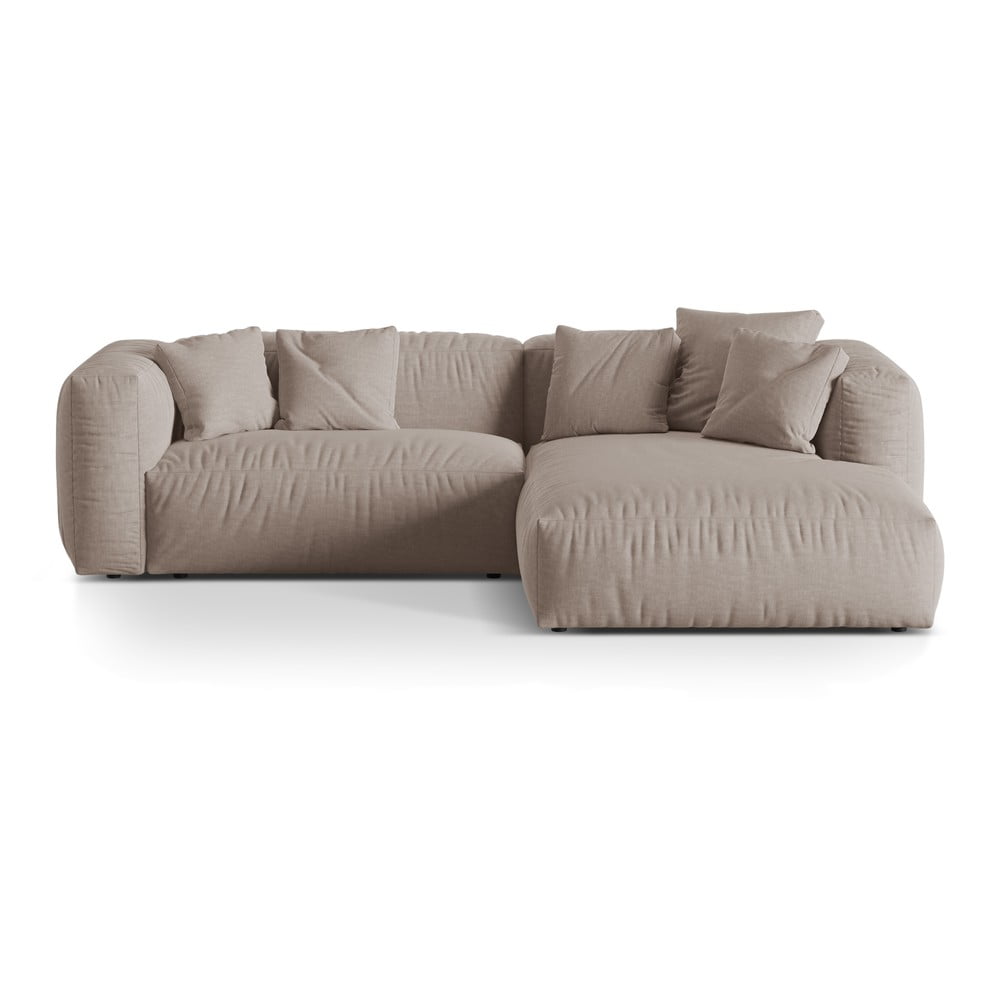 Bézs moduláris sarokkanapé (jobb oldali) Martina – Micadoni Home