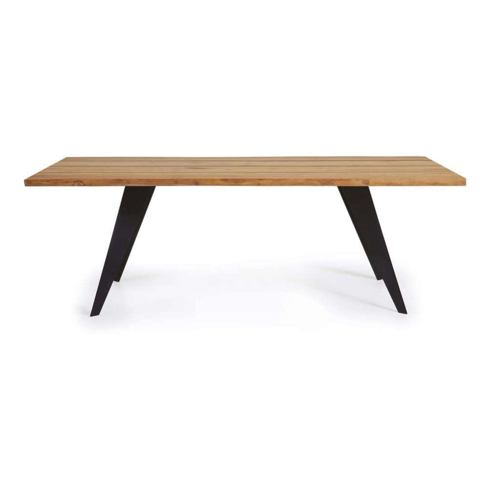 Étkezőasztal tölgyfa dekoros asztallappal 90x160 cm Koda – Kave Home