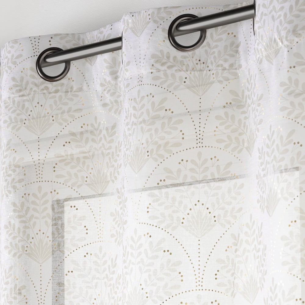 Fehér-bézs fényáteresztő függöny 140x240 cm Majestia – douceur d'intérieur