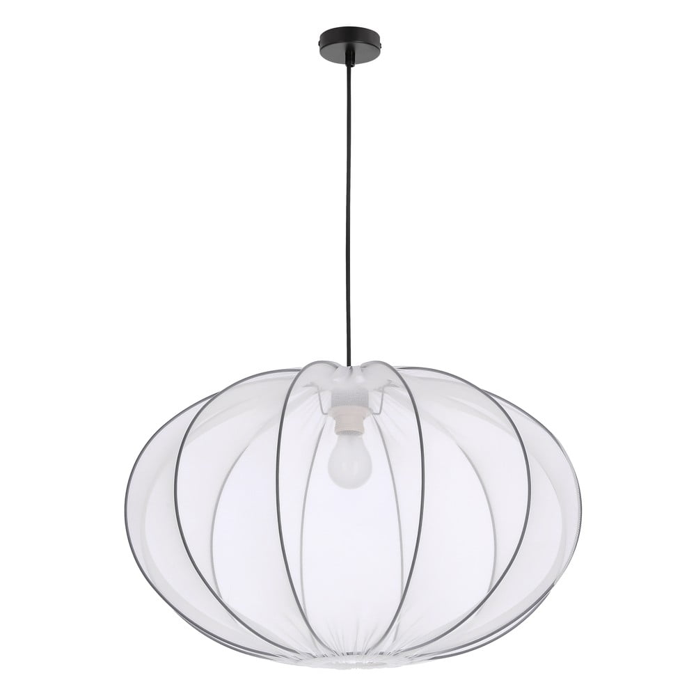 Fehér függőlámpa textil búrával ø 60 cm Mellow – Candellux Lighting