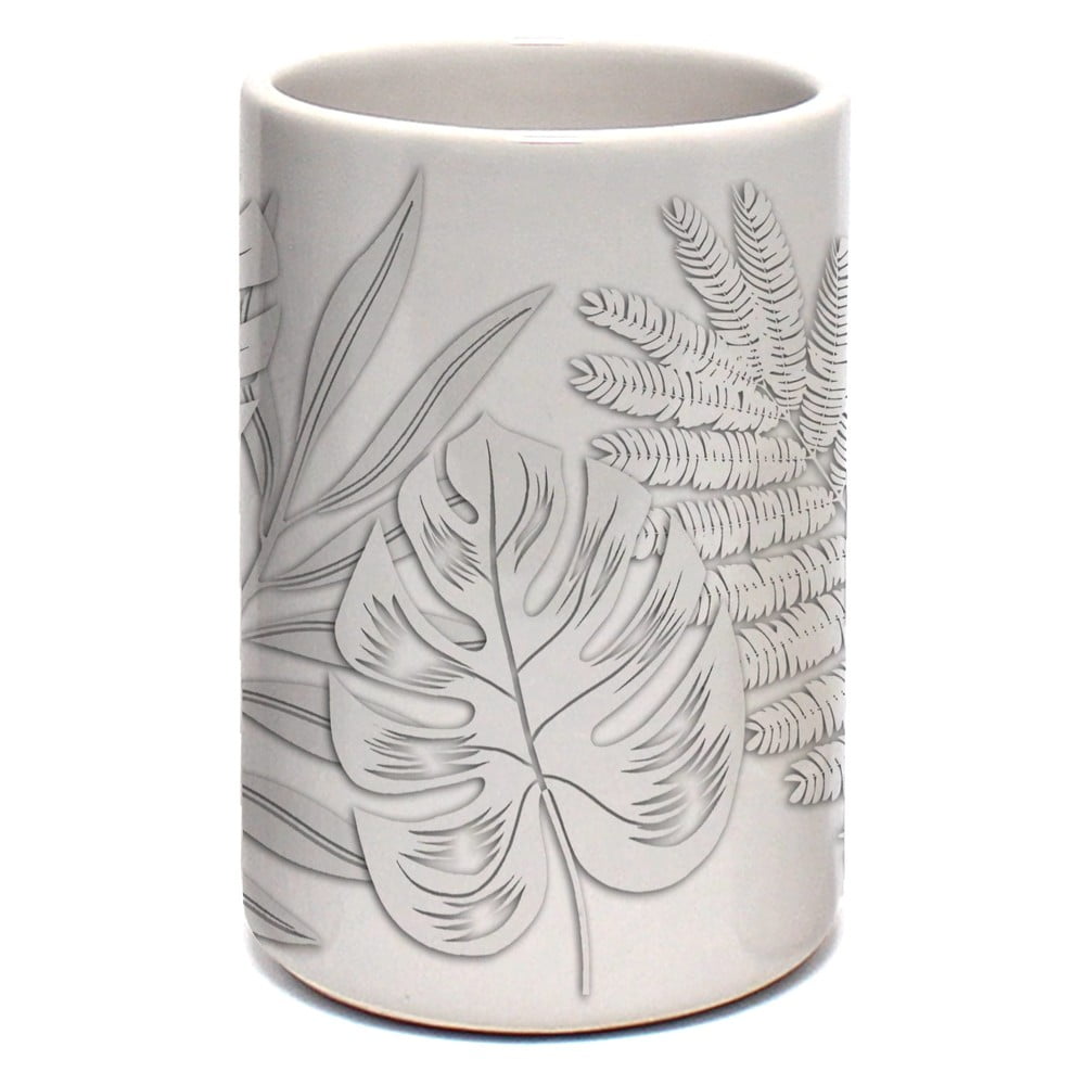 Fehér kerámia fogkefetartó pohár Amber – douceur d'intérieur