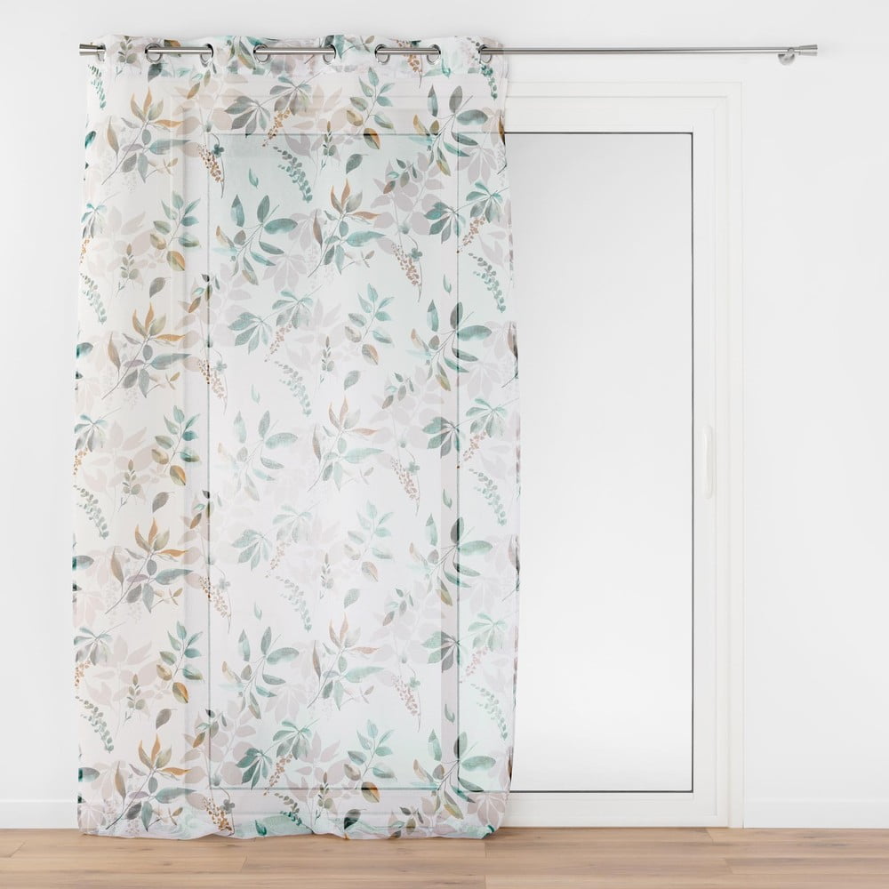 Fehér-zöld fényáteresztő függöny 140x280 cm Dilaris – douceur d'intérieur