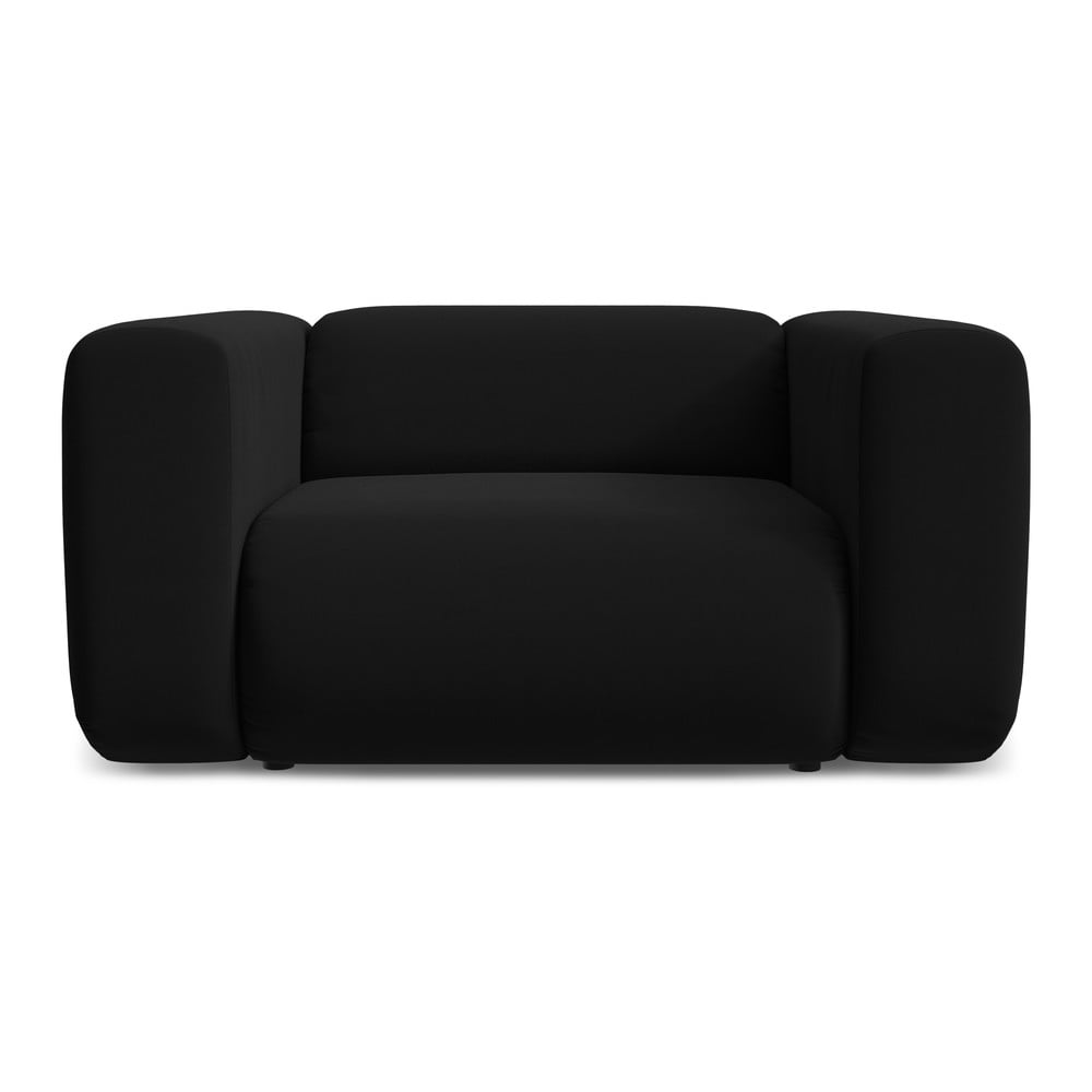 Fekete bársony fotel Ekahi – Makamii