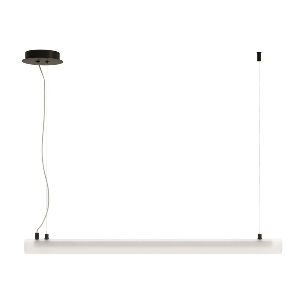 Fekete-fehér LED mennyezeti lámpa üveg búrával 13x80 cm Vauxall – Kave Home