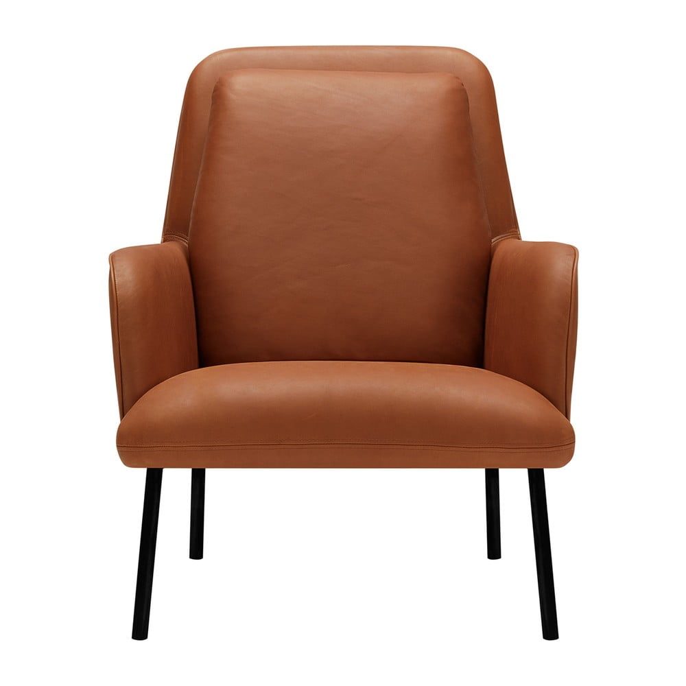 Konyakbarna fotel Oliver – Sits