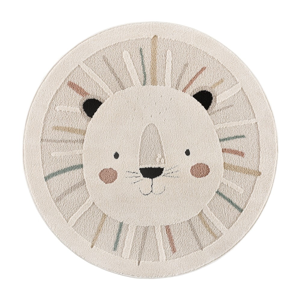 Krémszínű gyerek szőnyeg ø120 cm Clown – Universal