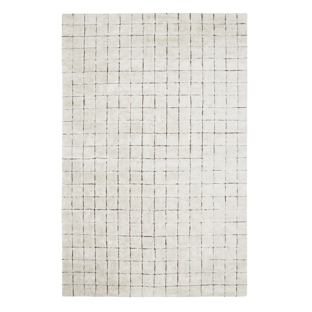 Krémszínű mosható kézi szövésű pamut szőnyeg 200x300 cm Mosaic – Lorena Canals