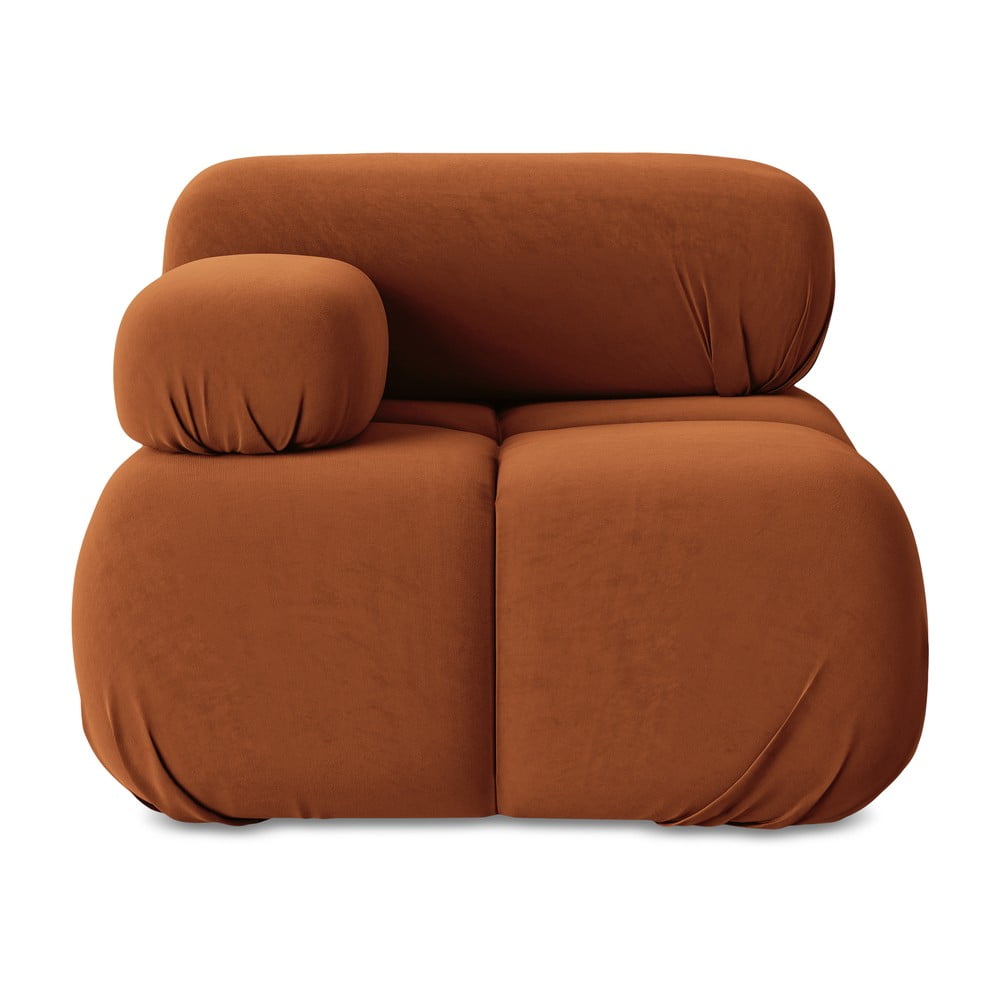 Narancssárga bársony kanapé modul (bal oldali) Lokua – Makamii