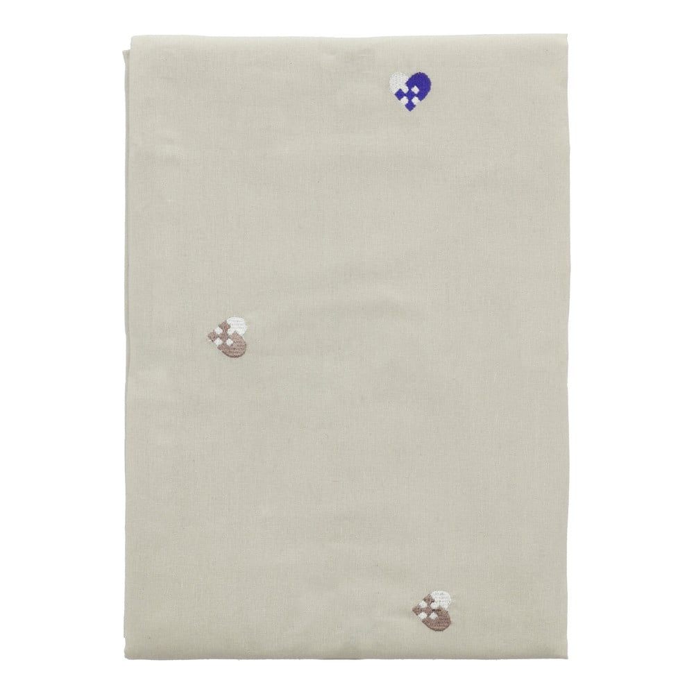 Pamut asztalterítő 140x270 cm Hearts Embloidery – Södahl