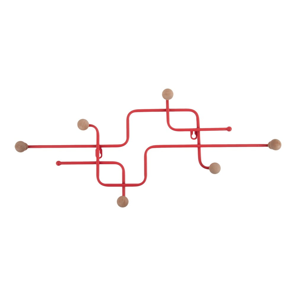 Piros fém fali fogas 60