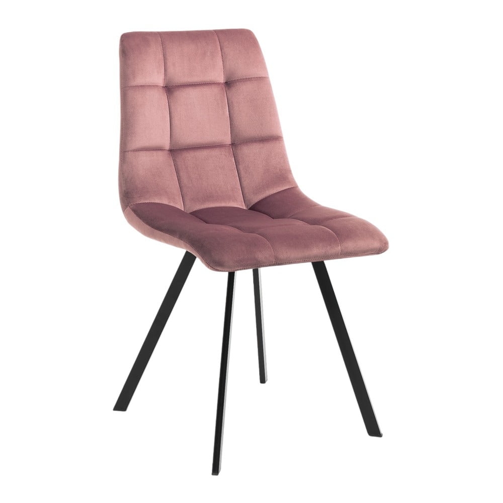 Rózsaszín bársony étkezőszék szett 2 db-os Toffee – Tomasucci