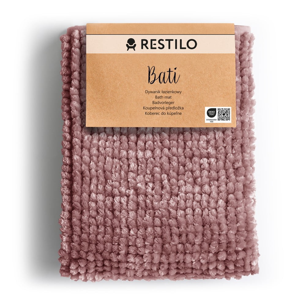 Rózsaszín fürdőszobai kilépő 70x120 cm Bati – Restilo