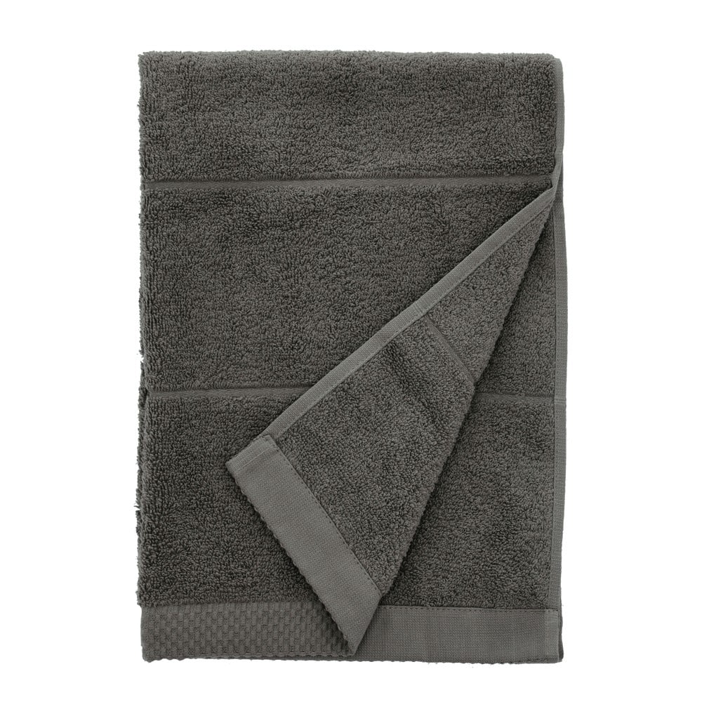 Sötétszürke frottír pamut törölköző 50x100 cm Line – Södahl