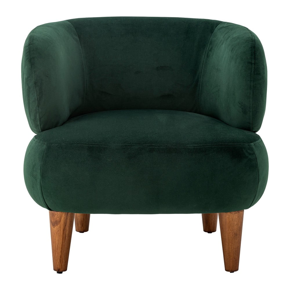 Sötétzöld bársony füles fotel Ruperta – Bloomingville