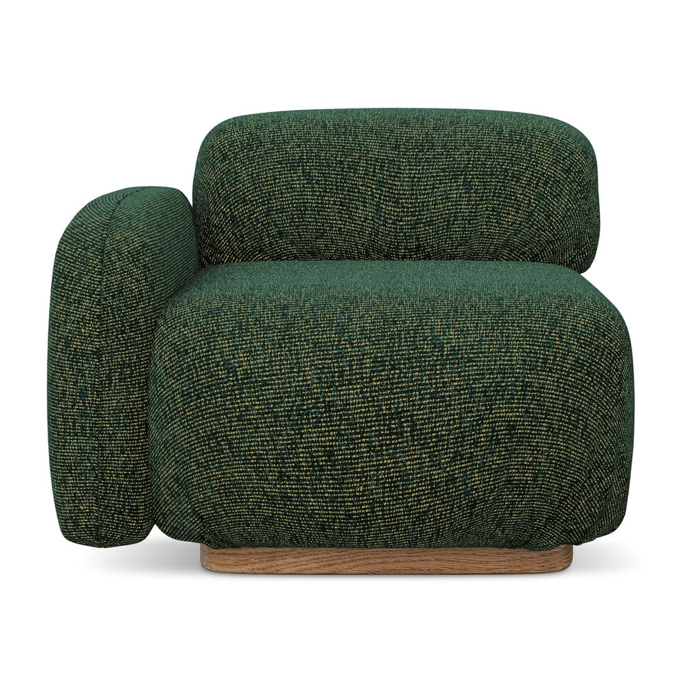 Sötétzöld kanapé modul (bal oldali) Ailani – Makamii