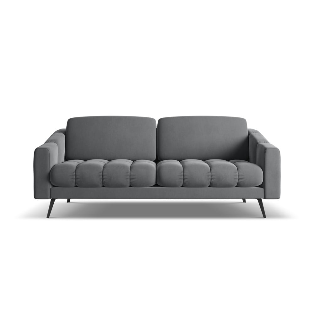 Szürke bársony kanapé 202 cm Nalu – Makamii
