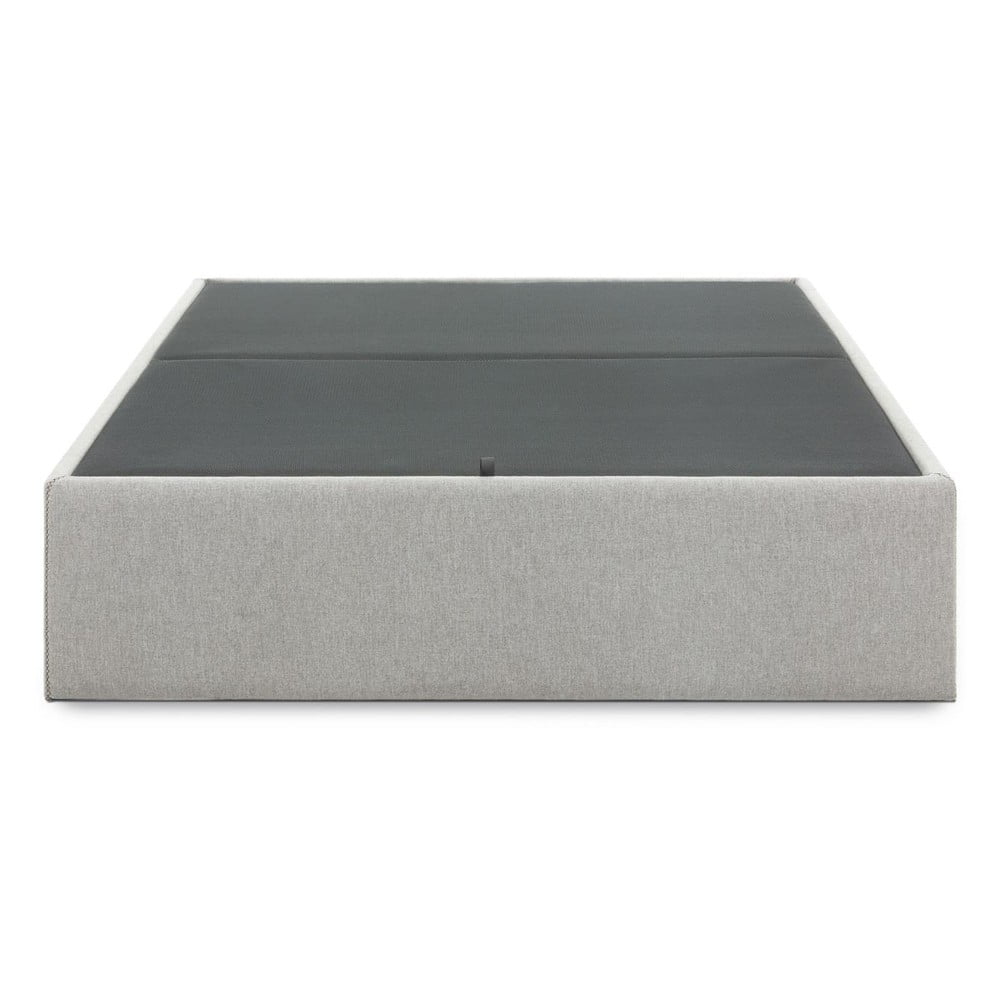 Szürke kárpitozott ágyneműtartós franciaágy 140x190 cm Matters – Kave Home