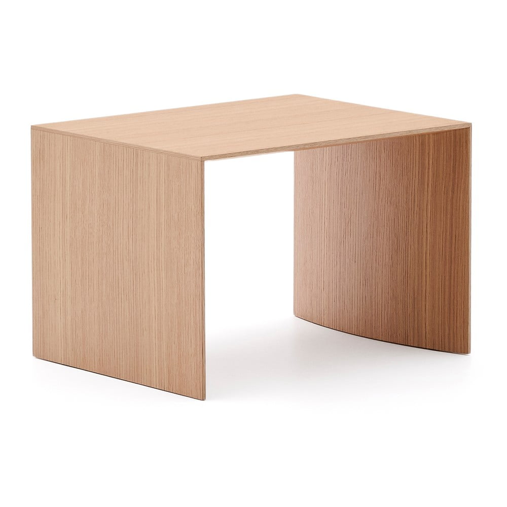 Tárolóasztal tölgyfa dekorral 40x55 cm Litto – Kave Home